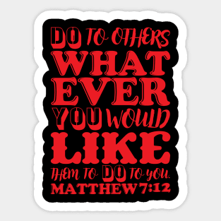 Matthew 7:12 Sticker